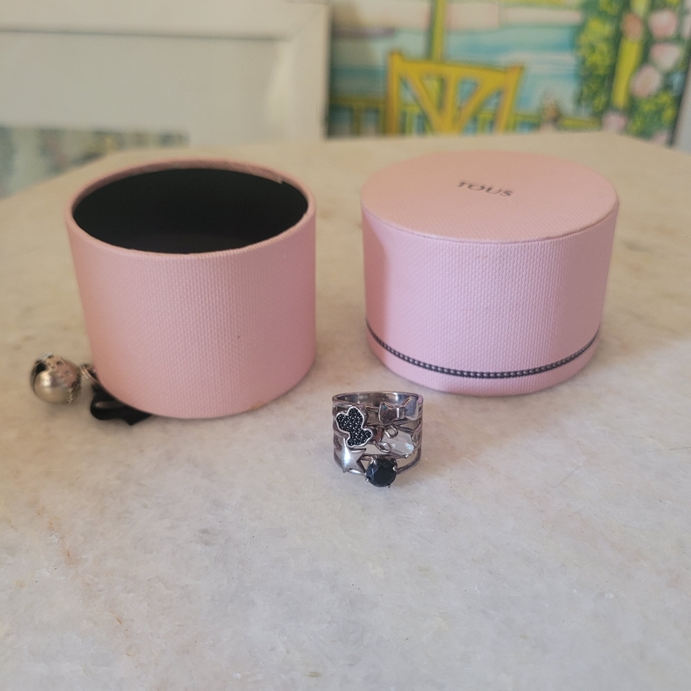 TOUS Join ring in sterling silver and gems - Picture 5 of 6